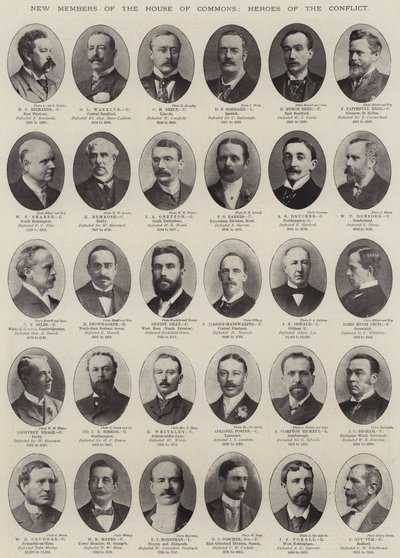 Nouveaux membres de la Chambre des communes, héros du conflit - English Photographer