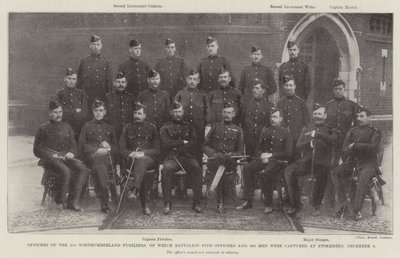 Officiers du 2e Northumberland Fusiliers, dont cinq officiers et 366 hommes ont été capturés à Stormberg, le 9 décembre - English Photographer