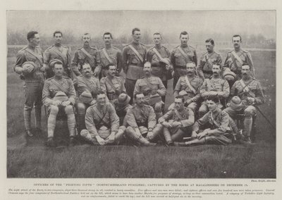 Officiers du Cinquième de Combat (Northumberland Fusiliers), capturés par les Boers à Magaliesberg le 13 décembre - English Photographer