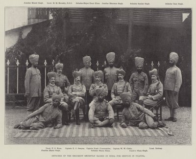 Officiers du régiment récemment levé en Inde pour le service en Ouganda - English Photographer