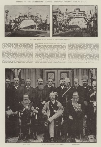 Ouverture du chemin de fer de Charlestown, visite du président Kruger au Natal - English Photographer