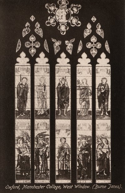 Oxford, Manchester College, Fenêtre Ouest, Burne Jones - English Photographer