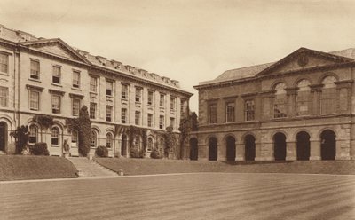 Oxford : Worcester College, la bibliothèque du XVIIIe siècle et le côté nord du quadrilatère - English Photographer