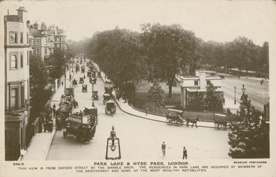 Park Lane et Hyde Park, Londres - English Photographer