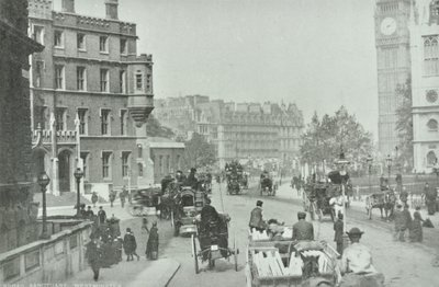 Parliament Square, Westminster LB : Broad Sanctuary vue vers Parliament Square, 1896 - English Photographer