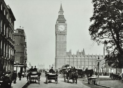 Parliament Square, Westminster LB : Parliament Square vue vers Bridge Street, 1895 - English Photographer