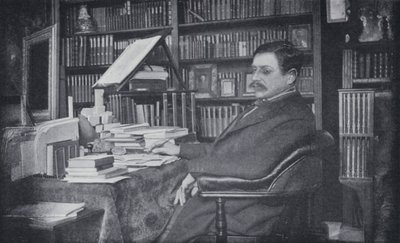 Paul Bourget dans son étude (photo n/b) - English Photographer