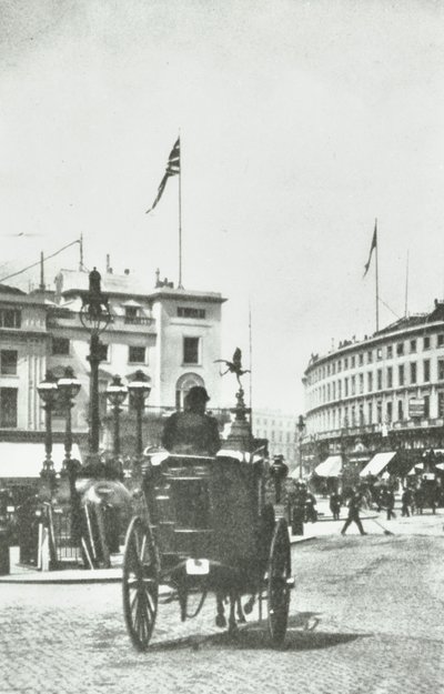 Piccadilly Circus, Westminster : vue vers Regent Street, 1890 - English Photographer