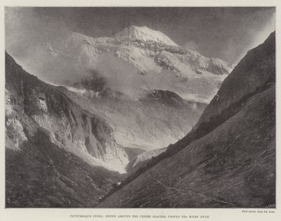 Inde pittoresque, neiges autour du glacier de Pindri, vues à dix miles de distance - English Photographer