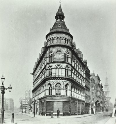 Queen Victoria Street, coin de Mansion House Street et Queen Victoria Street, Londres, 1880 - English Photographer