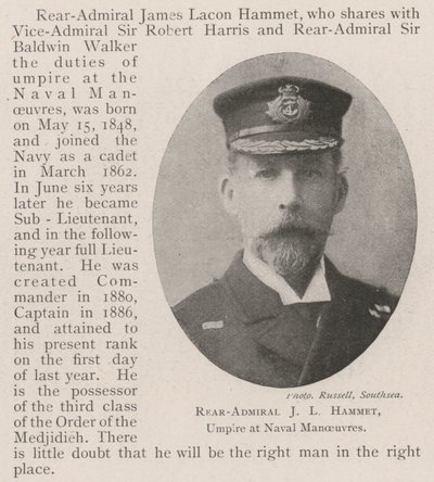 Contre-amiral J L Hammet, arbitre aux manœuvres navales - English Photographer