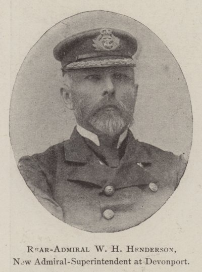 Contre-amiral W H Henderson, nouveau surintendant de l