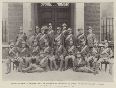 Représentants de la Honourable Artillery Company dans les City Imperial Volunteers, le détachement monté en kaki - English Photographer