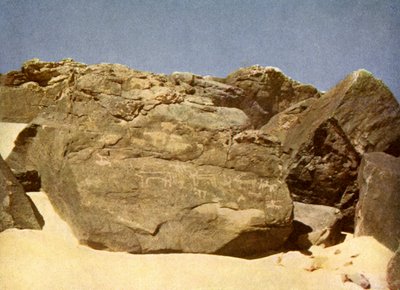 Roche portant des hiéroglyphes préhistoriques, Égypte - English Photographer