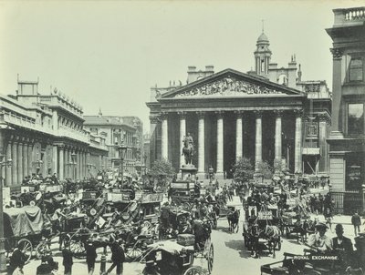 Royal Exchange, Threadneedle Street, City de Londres, 1890 - English Photographer