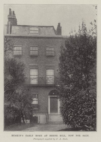 Ancienne maison de Ruskin à Herne Hill, maintenant à vendre - English Photographer