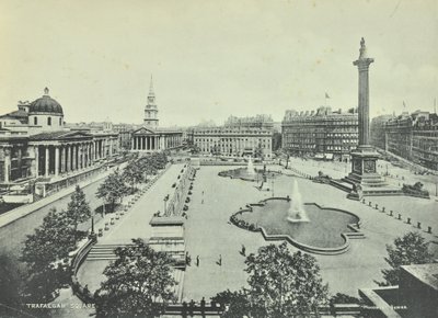 Saint Martin in the Fields, National Gallery, Colonne de Nelson, Trafalgar Square, Westminster : vue depuis le toit vers l