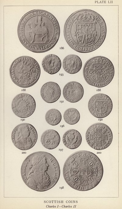Pièces de monnaie écossaises, Charles I, Charles II - English Photographer