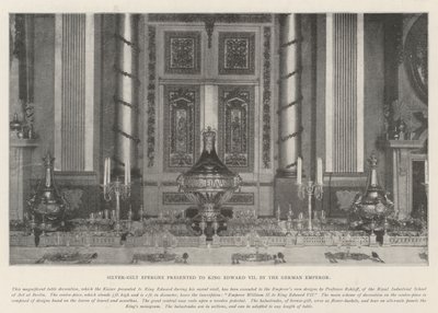 Épergne en argent doré présentée au roi Édouard VII par l