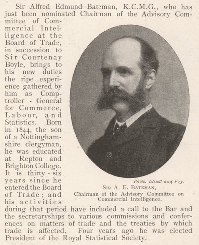 Sir A E Bateman, Président du Comité consultatif sur l