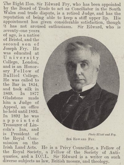 Sir Edward Fry - English Photographer