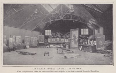 Court de tennis couvert de Sir George Newnes (photo n/b) - English Photographer