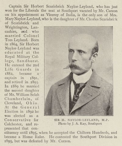 Sir H Naylor Leyland, MP - English Photographer