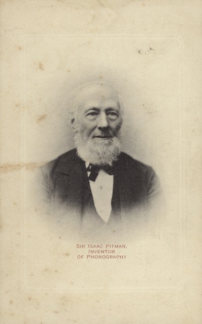 Sir Isaac Pitman (1813-1897), inventeur anglais de la sténographie Pitman - English Photographer
