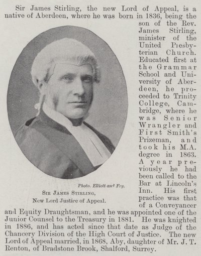 Sir James Stirling, nouveau Lord Justice of Appeal - English Photographer