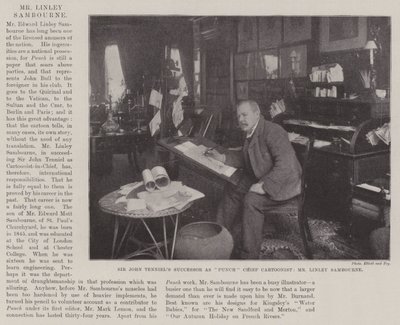 Successeur de Sir John Tenniel comme Dessinateur en Chef de Punch, M. Linley Sambourne - English Photographer