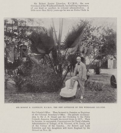 Sir Robert B Llewelyn, KCMG, le nouveau gouverneur des îles du Vent - English Photographer