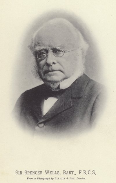 Sir Spencer Wells, Baronet, FRCS (photo n/b) - English Photographer