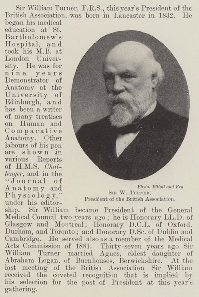 Sir W Turner, président de l