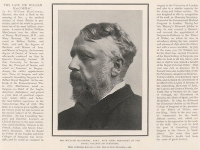 Sir William MacCormac, Baronet, cinq fois président du Royal College of Surgeons - English Photographer