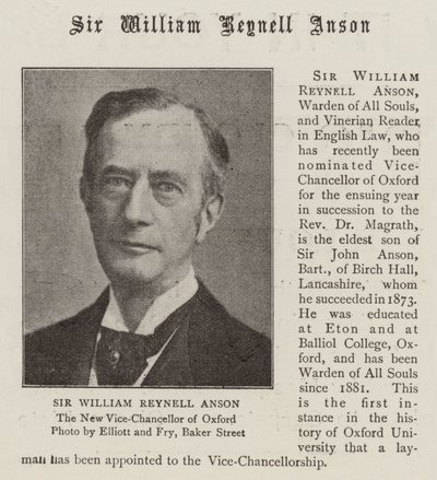 Sir William Reynell Anson - English Photographer