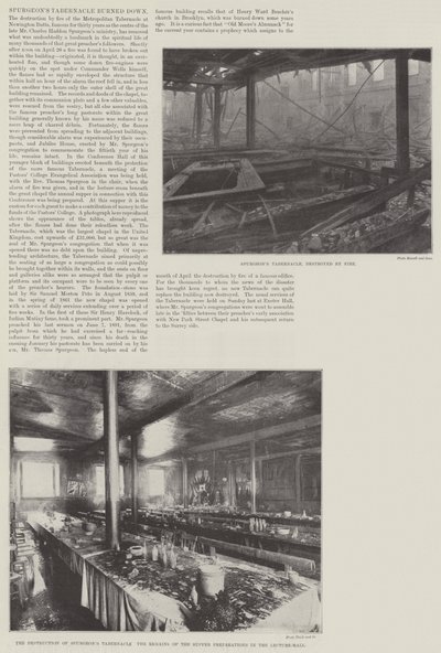Le Tabernacle de Spurgeon incendié - English Photographer