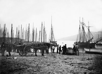 Port de St Ives vers Carbis Bay, vers 1880-99 - English Photographer