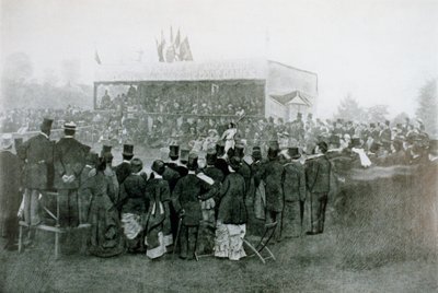Défi en simple de tennis : J T Hartley contre H F Lawford - English Photographer