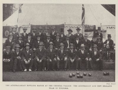 Le match de bowling australasien au Crystal Palace, l