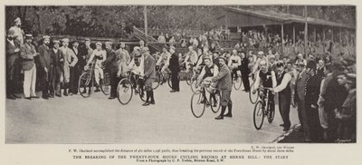Le Bris du Record de Cyclisme de Vingt-Quatre Heures à Herne Hill, le Départ - English Photographer