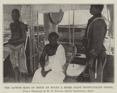 Le roi captif du Bénin à bord d