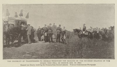 La cérémonie de transfert au territoire allemand des restes des soldats prussiens de la garde tombés sur le sol français en 1870 - English Photographer