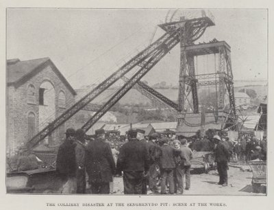 La catastrophe minière à la mine de Senghenydd, scène aux travaux - English Photographer