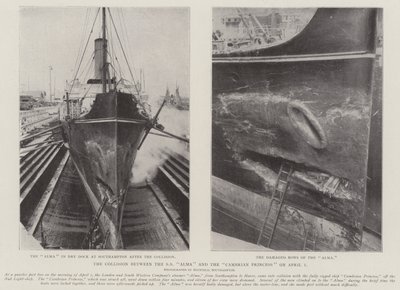 La collision entre le SS Alma et le Cambrian Princess le 1er avril - English Photographer