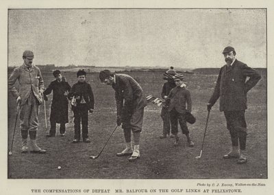 Les compensations de la défaite, M. Balfour sur le terrain de golf à Felixstowe - English Photographer