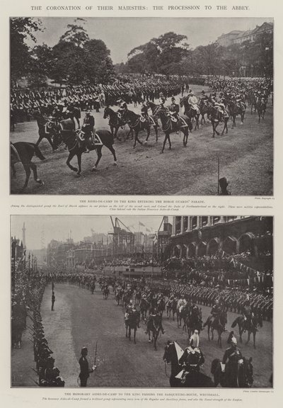 Le couronnement de leurs majestés, la procession vers l