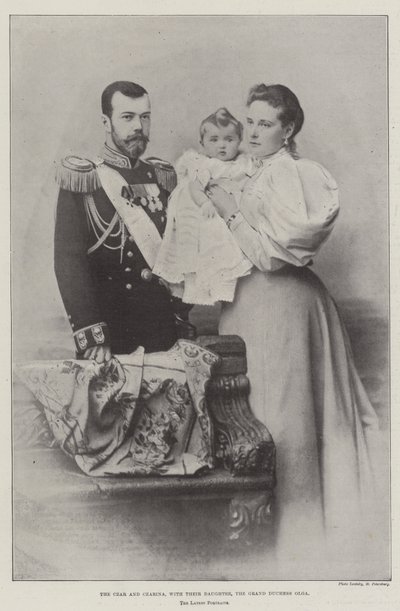 Le Tsar et la Tsarine, avec leur fille, la Grande-Duchesse Olga - English Photographer