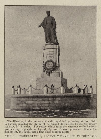 La statue de De Lesseps, récemment dévoilée à Port-Saïd - English Photographer