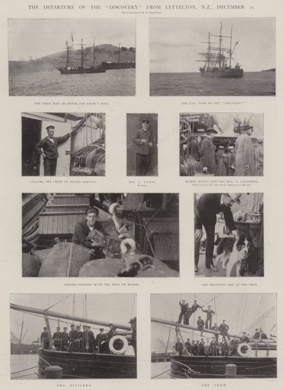 Le départ du Discovery de Lyttelton, Nouvelle-Zélande, 21 décembre - English Photographer