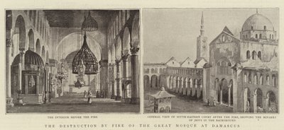La destruction par le feu de la grande mosquée de Damas - English Photographer